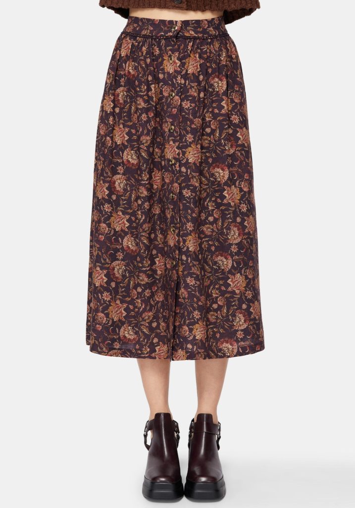 Skye Button Down Midi Skirt