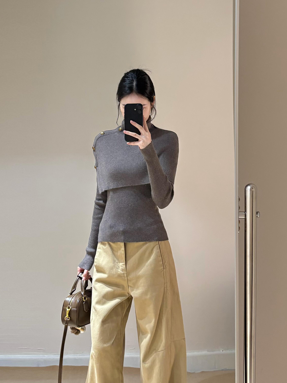 Women's Autumn Winter Irregular Cape Knit Sweater Set - Image 2